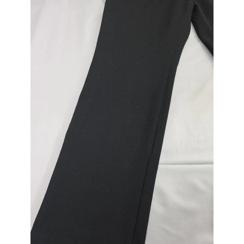Hm Black Pants Pull On Size 8 Womens Elastic Waist Stripes